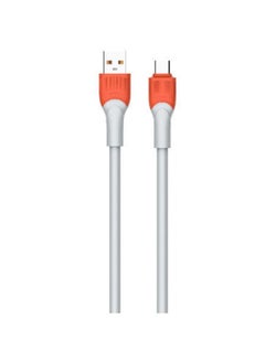 اشتري LS604 Fast Charging Data Cable Type-C To USB-A, 30 Watt, 4000 MM Length - Grey في مصر