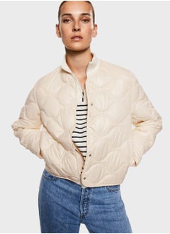 Buy Button Detail Quilted Jacket in UAE