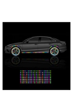 Buy Reflective Stickers for Car Wheel Rim, Cool Car Decorations Colorful Dot Stripe Decals, Night Reflective Safety Warning Overlay Decoration Decals Fits Car Truck SUV Bicycle (20 Pcs) in UAE