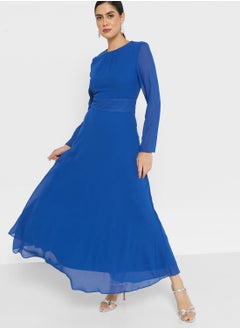 Buy High Neck Flared Dress in UAE