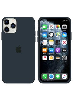 Buy Silicone Cover Case for iphone 12 Pro Max Midnight Blue in UAE