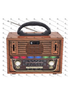 اشتري سماعات راديو محمولة لاسلكية Am Fm Sw 4 Band Usb Tf مشغل موسيقى Bt مع أضواء RGB في السعودية