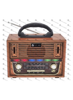 Buy Portable Radio Speaker Wireless Am Fm Sw 4 Band Usb Tf music player Bt Speaker with RGB lights in Saudi Arabia