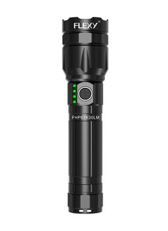 Buy FLEXY Rechargeable LED Flashlight: 1060LM CREE LED, 30W, 1500M Coverage, 3000mAh Battery, 2 Hours High/5 Hours Low, 3-Hour Charge, 2-Year Warranty in Saudi Arabia