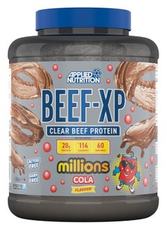 اشتري Applied Nutrition Beef XP - Clear Hydrolysed Beef Protein Isolate, Fruit Juice Style, Dairy Free Beef Protein Powder, Lactose Free, Zero Sugar, Low Fat, 1.8kg - 60 Servings (Cola Millions) في السعودية