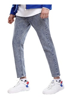 اشتري Coup Regular Fit Boy Friend Pants For Men Color Light Grey في مصر