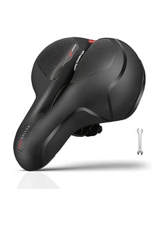 Buy Comfortable Bike Seat Cushion Bicycle Seat for Men Women with Dual Shock Absorbing Ball Memory Foam Waterproof Wide Bicycle Saddle Fit for Stationary Exercise Indoor Mountain Road Bikes in UAE