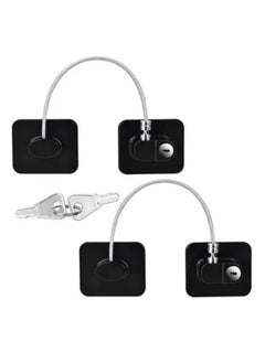 Buy Pack Of 2 Child Safety Cable Fridge Window Lock With Key Set in Saudi Arabia