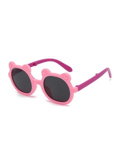 Buy Summer round frame UV protection children's sunglasses Pink in Saudi Arabia