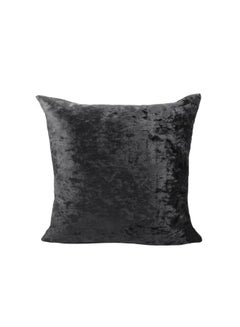 Buy 1 Piece  45*45cm Size, Velvet Cushion Cover, Black color. in UAE