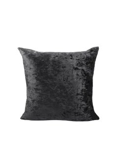 Buy 1 Piece  45*45cm Size, Velvet Cushion Cover, Black color. in UAE