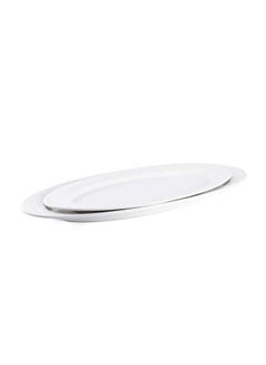 Buy Ivory Porcelain Oval Buffet Plate 48 cm in UAE