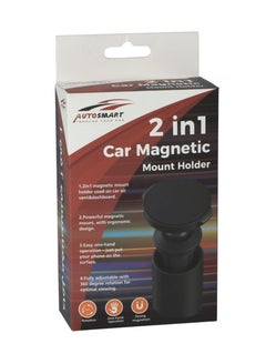 Buy 2 in 1 Car Magnetic Mount Holder Black in Saudi Arabia