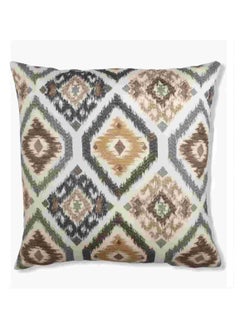 Buy Colour Graphic Cushion Cover with Pillow Insert Beige/Grey 45x45cm in Saudi Arabia