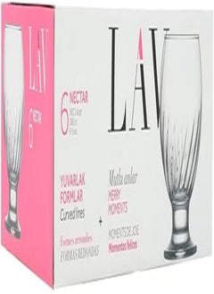 اشتري LAV NECTAR Glass / 280 cc - 9.50 Oz / 6 Pcs/Elegant design, Trusted Brand, Attractive shape of Sparkling Drink, Soft Drink, Smoothies, Juices, Cocktails/High Quality Materials في مصر