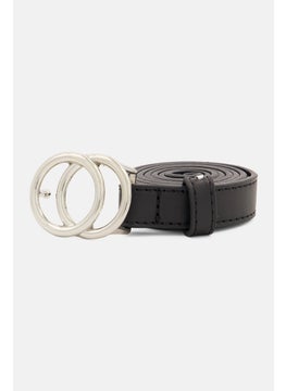 اشتري Women Plain Leather Belt, Black في السعودية