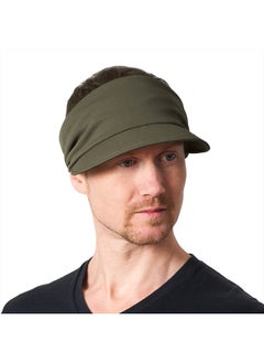 Buy Cooling Sports Visor Sun Hat - Womens Mens Athletic Wide Brim Summer Caps UPF-Cutting Khaki in UAE