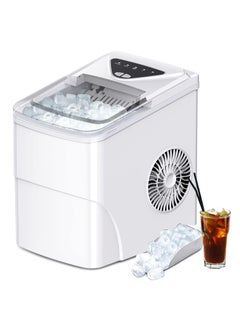 اشتري Ice Makers Countertop with Self-Cleaning, 26lbs in 24Hrs, 9 Ice Cubes Ready in 6 Mins, Portable Ice Machine with 2 Sizes Bullet Ice/Ice Scoop/Basket for Home Kitchen RV Office Bar Party (White) في الامارات