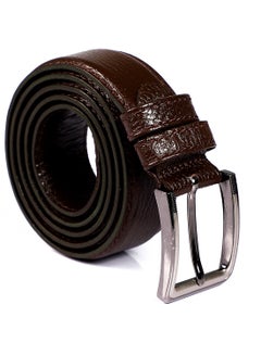 اشتري Classic Leather Buckle Belt-Brown في مصر