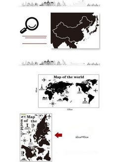 Buy Creative modern World Map sticker Removable wall decal can be pasted anywhere as you like. in Egypt
