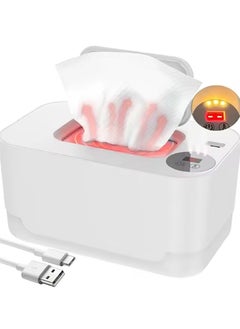 Buy Baby Wipe Warmer Heater Wet Towel Dispenser USB Charge Quick Heating System Wet Home/Car Use Mini Wipe Warmer Napkin Heating Box in UAE