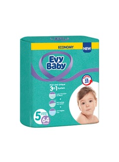Buy Diapers, Number 5, From 11-25 Kg, Economy Pack - 64 Pieces in Saudi Arabia