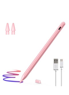 اشتري Stylus Pen for iPad with Palm Rejection, Active Pencil Compatible with (2018-2022) iPad Pro 11 & 12.9 inch, iPad 9th/8th/7th/6th Gen, iPad Air 5th/4th/3rd Gen,iPad Mini 6th/5th Pink في السعودية