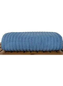 اشتري Home Luxury Bath Towel | 100% Cotton Quick Dry | Highly Absorbent Bathroom Towels | Ultra Super Soft | Size: 75X150 Cm, Blue في السعودية