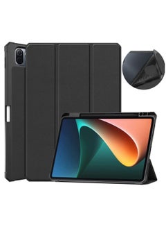 اشتري Protective Flip Case Cover Xiaomi Mi Pad 5/5 Pro 11 inch 5G 2021 With Pen Slot (Black) في الامارات