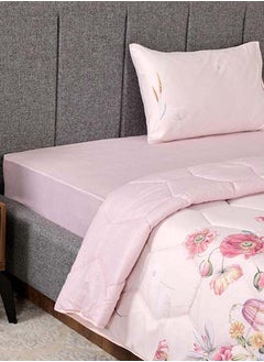 اشتري Mehri Single-Sized Comforter, Pink – 160x220 cm في الامارات