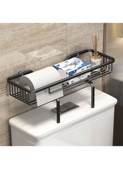 Buy Bathroom Over The Toilet Shelf, Bathroom Storage Organizer Toilet Shelves for organizing Paper Towels Shampoo, Black in Saudi Arabia