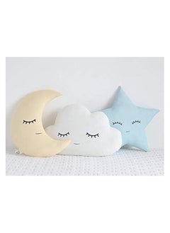 اشتري وسادة سرير الأطفال The Purple Tree Cute Cloud Moon Star (عبوة من 3 قطع، 16 × 16 بوصة، مخملية) وسادة أطفال، لعبة ناعمة، وسادة قطيفة ناعمة، وسادة سرير أطفال، ديكور لغرفة الأطفال، وسادة أطفال في الامارات