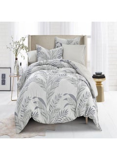 Buy 5Pcs Comforter Set King Size Jacquard Leaf's in Saudi Arabia