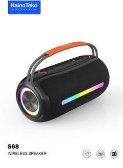 اشتري Portable Wireless Bluetooth Speaker S68 Black في الامارات