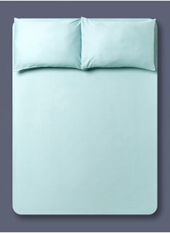 Buy Queen Size Fitted Flat Sheet With Pillow Case 160X200Cm in UAE