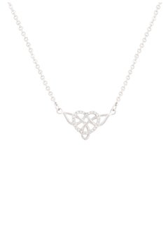 Buy Chain Necklace With Decorative Heart Pendant In 925 Sterling Silver in Egypt