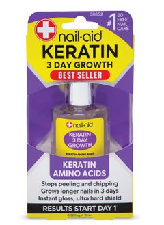 Buy Nail-Aid Keratin 3 Day Growth Nail Treatment & Strengthener, Clear, 0.55 Fl Oz in UAE