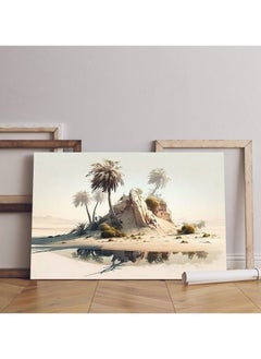 Buy Home Gallery desert scene with palm trees desert island Printed canvas wall art in Egypt