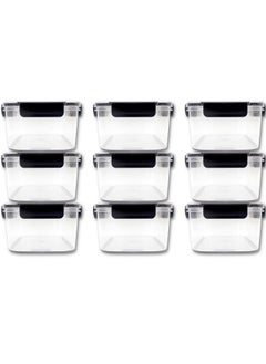 اشتري Auroware 9 Piece 2.2L (2200 ml) Set Food Storage Container Organizer Sealed Crisper Leak Proof, Diswasher safe, BPA-Free, Shatter Resistance, Phthalate-free for kitchen في الامارات