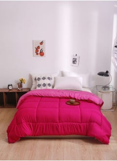 اشتري Variance Size 1 Piece 220*240cm/160*210cm Duvet(Comforter)Vacuum Pack, Reversible Design Magenta Pink and Rose Pink Color في الامارات