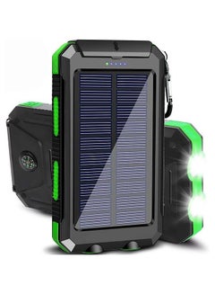 Buy 20000mAh Solar Power Bank with Dual USB Ports Waterproof Outdoor Power Bank with Compass Led Flashlight in Saudi Arabia
