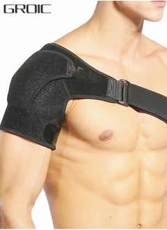 اشتري Shoulder Brace, Shoulder Support and Compression Sleeve for Torn Rotator Cuff, Dislocated Shoulder, Pain Relief, Adjustable Fits Shoulder Brace Immobilizer Strap with Ice Pack Pocket في السعودية