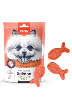 Buy Oven Roasted Salmon Fish Shape Bites Dog Treats 100g in UAE