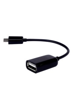 Buy New Micro USB To 2.0 Host Otg Adapter Cable Black in UAE