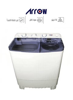 اشتري Twin Tub Washing Machine - 12 kg Capacity - Top Load - Semi-Automatic - White - RO-12TTB في السعودية