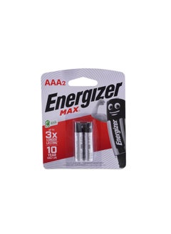 اشتري Energizer Alkaline Max 1.5V 2-Pieces Battery Aaa في الامارات