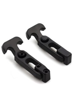 اشتري Rubber Flexible T-Handle Draw Latches Hasp, for Tool Box, Cooler, Golf Cart, Heavy Duty Elastic Rubber Hood Catch Engineering Machine Hood or Farm Machinery (2pcs) (Black) في الامارات