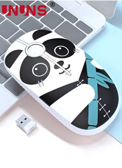 اشتري Wireless Mouse,Cute Cartoon Pattern 2.4G Slim Portable Computer Mouse With Nano Receiver,Quiet Optical Mice 1600 DPI 3 Buttons,Precise Control For Notebook/PC/Laptop/Desktop,Panda White في الامارات