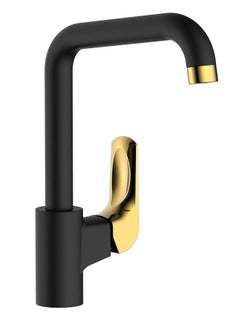 اشتري Elite Single Lever Deck Mounted Sink Mixer Black Gold في السعودية