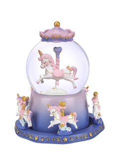 Buy Snow Globe Carousel Music Box with Color Changing LED Lights Plays 6 Songs Like Castle in The Sky Rotating 5 Horses Musical Birthday Gift for Kids Girls Women in Saudi Arabia